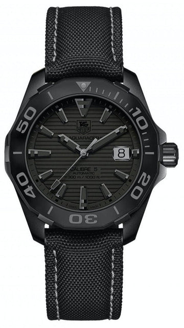  Shop Authentic Tag Heuer Aquaracer 300 Swiss Limited Edition Black Dial Black Nylon Strap Watch for Men - WAY218B.FC6364 - Luxxuri