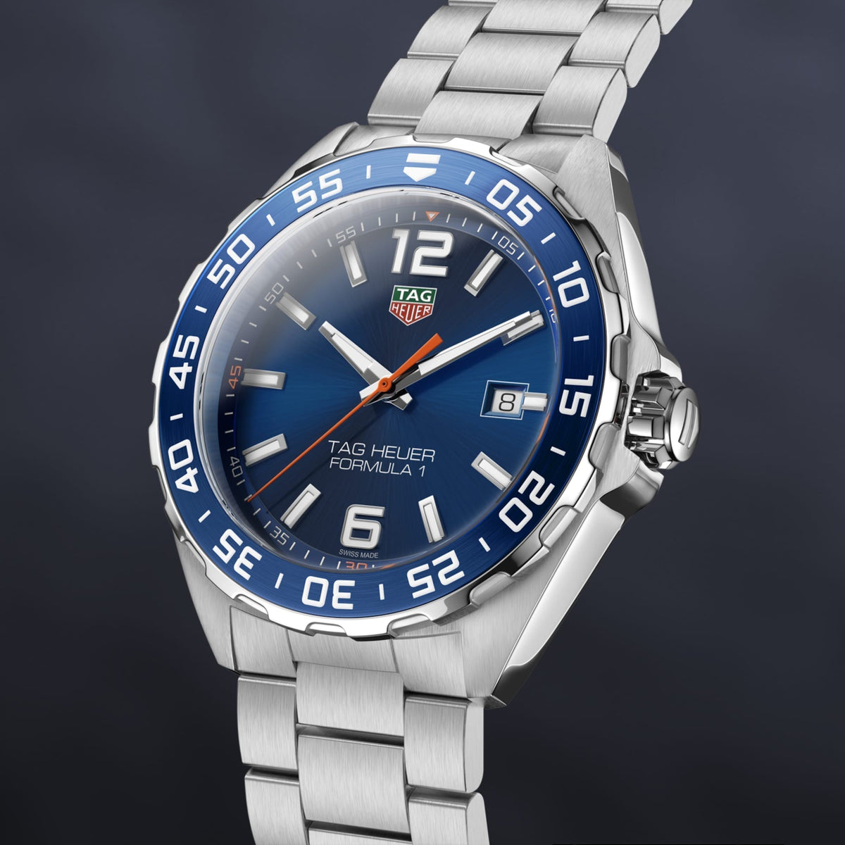  Shop Authentic Tag Heuer Formula 1 Quartz Blue Dial Silver Steel Strap Watch for Men - WAZ1010.BA0842 - Luxxuri