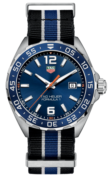  Shop Authentic Tag Heuer Formula 1 Quartz Blue Dial Two Tone NATO Strap Watch for Men - WAZ1010.FC8197 - Luxxuri