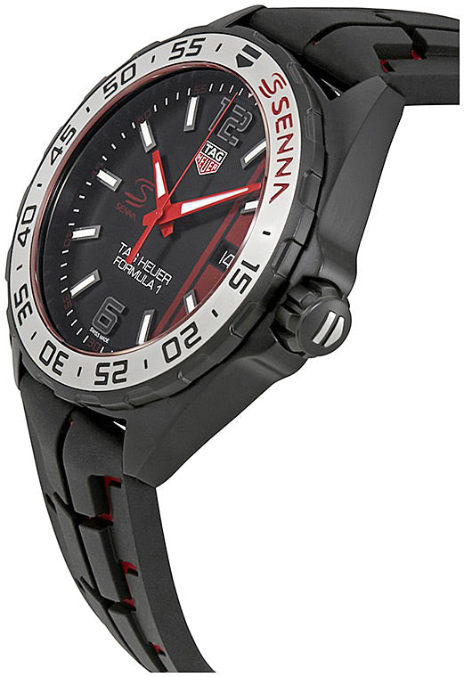  Shop Authentic Tag Heuer Formula 1 Senna Special Edition Black Dial Two Tone Rubber Strap Watch for Men - WAZ1014.FT8027 - Luxxuri