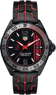  Shop Authentic Tag Heuer Formula 1 Senna Special Edition Black Dial Two Tone Rubber Strap Watch for Men - WAZ1014.FT8027 - Luxxuri