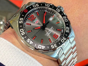  Shop Authentic Tag Heuer Formula 1 Quartz Anthracite Dial Silver Steel Strap Watch for Men - WAZ1018.BA0842 - Luxxuri
