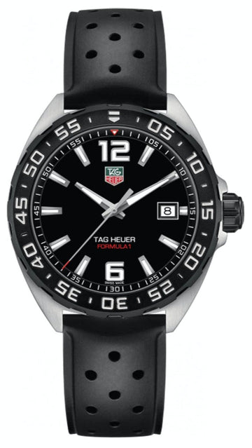  Shop Authentic Tag Heuer Formula 1 Quartz Black Dial Black Rubber Strap Watch for Men - WAZ1110.FT8023 - Luxxuri