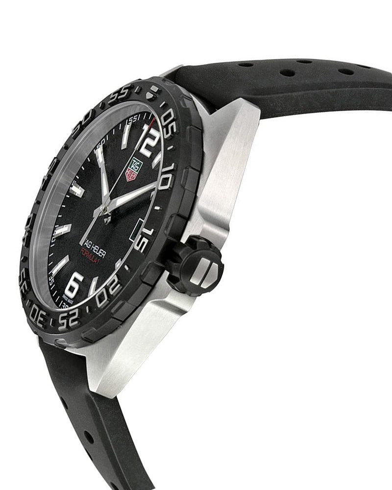  Shop Authentic Tag Heuer Formula 1 Quartz Black Dial Black Rubber Strap Watch for Men - WAZ1110.FT8023 - Luxxuri
