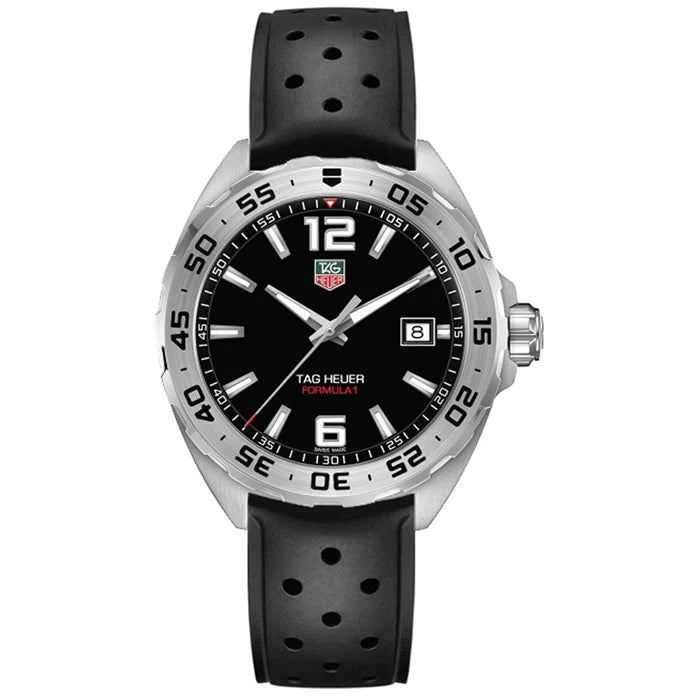  Shop Authentic Tag Heuer Formula 1 Quartz Black Dial Black Rubber Strap Watch for Men -  WAZ1112.FT8023 - Luxxuri