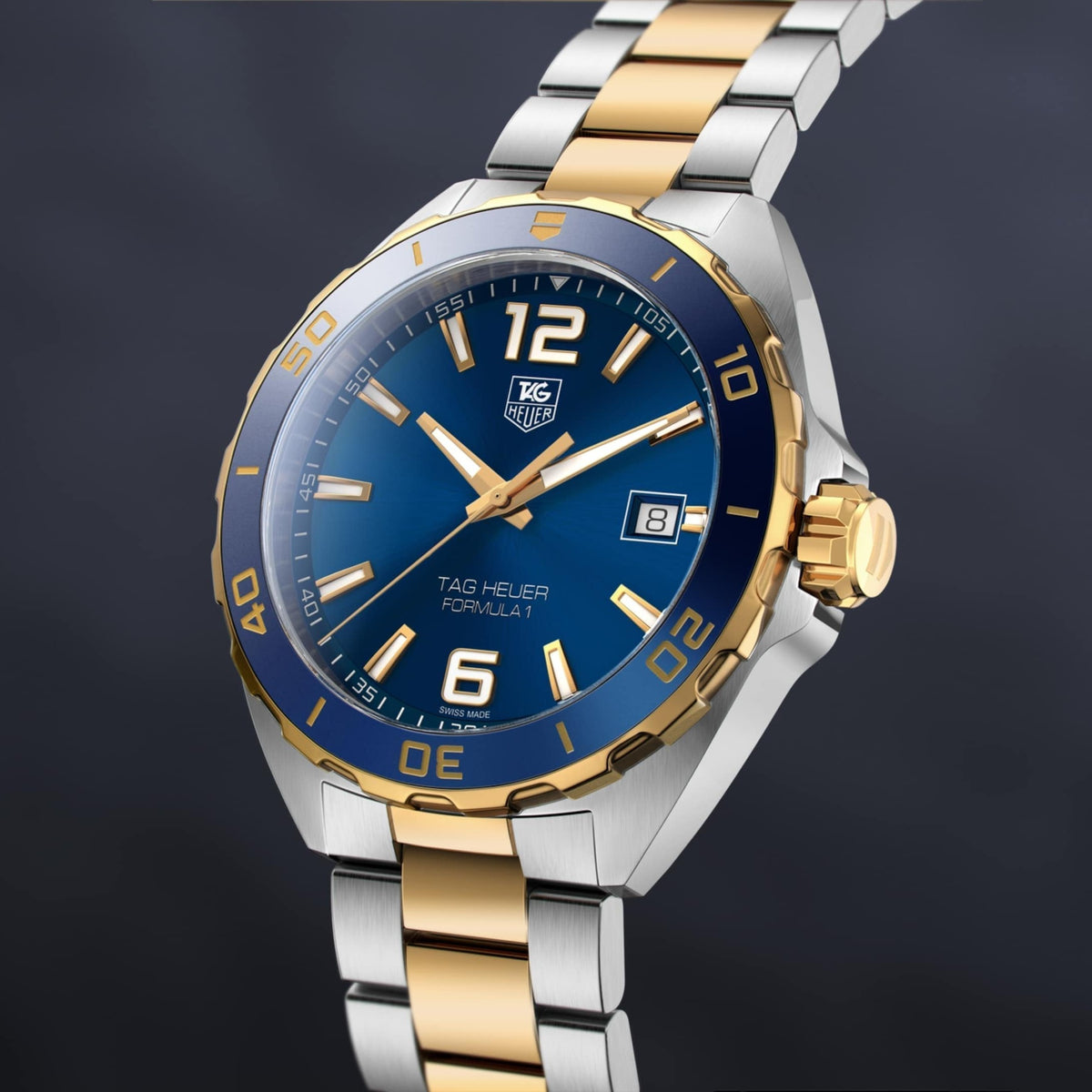  Shop Authentic Tag Heuer Formula 1 Analog Blue Dial Two Tone Steel Strap Watch for Men - WAZ1120.BB0879 - Luxxuri