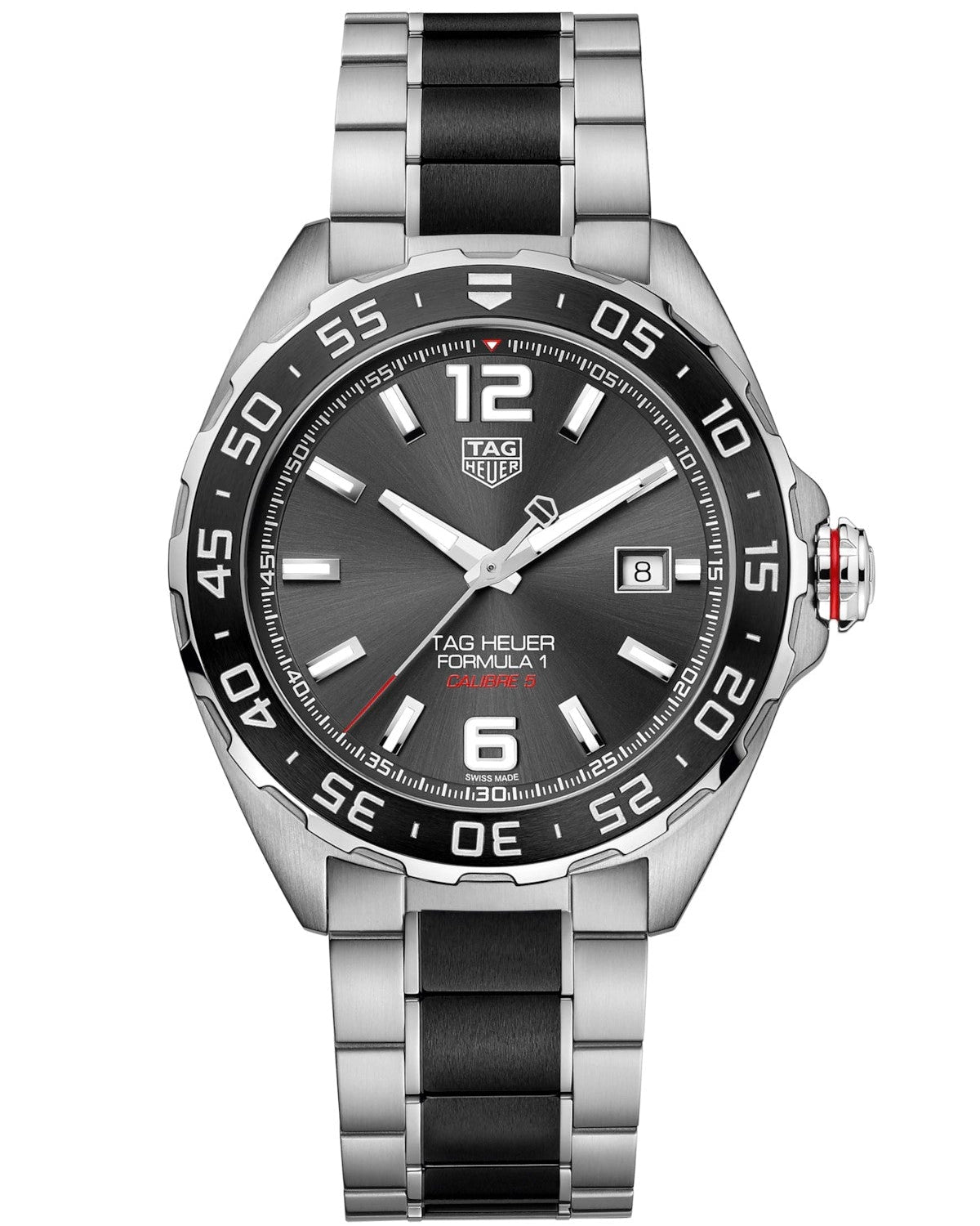  Shop Authentic Tag Heuer Formula 1 Calibre 5 Anthracite Dial Two Tone Steel Strap Watch for Men - WAZ2011.BA0843 - Luxxuri
