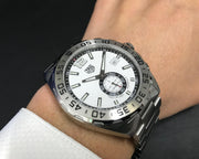  Shop Authentic Tag Heuer Formula 1 Calibre 6 Automatic White Dial Silver Steel Strap Watch for Men - WAZ2013.BA0842 - Luxxuri