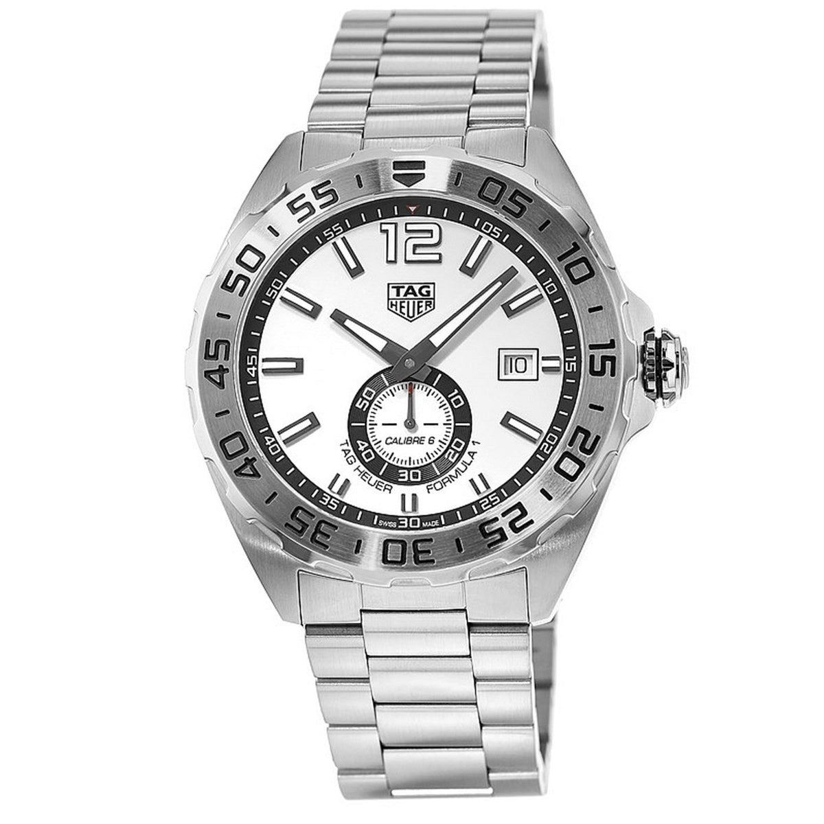  Shop Authentic Tag Heuer Formula 1  Calibre 6 Automatic White Dial Silver Steel Strap Watch for Men - WAZ2013.BA0842 - Luxxuri