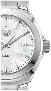  Shop Authentic Tag Heuer Link Quartz Mother of Pearl Dial Silver Steel Strap Watch for Women - WBC1310.BA0600 - Luxxuri