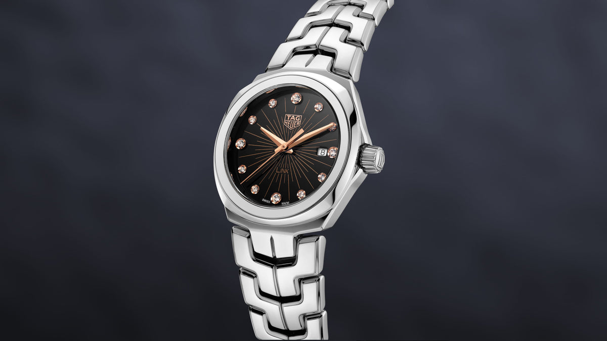  Shop Authentic Tag Heuer Link Quartz Black Dial Silver Steel Strap Watch for Women - WBC131F.BA0649 - Luxxuri