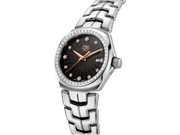  Shop Authentic Tag Heuer Link Quartz Diamonds Black Dial Silver Steel Strap Watch for Men - WBC131G.BA0649 - Luxxuri