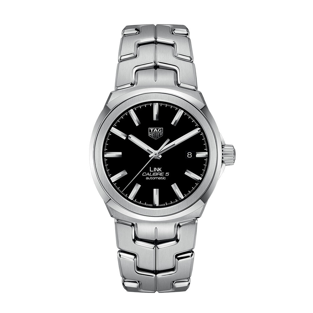  Shop Authentic Tag Heuer Link Quartz Black Dial Silver Steel Strap Watch for Women - WBC2110.BA0603 - Luxxuri
