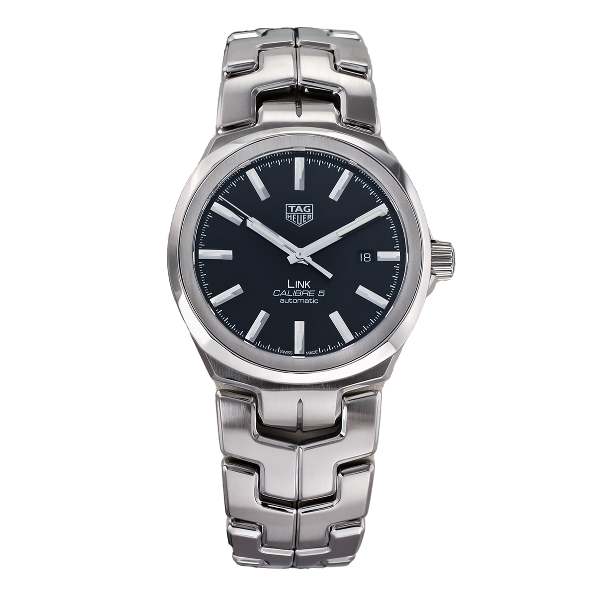  Shop Authentic Tag Heuer Link Quartz Black Dial Silver Steel Strap Watch for Women - WBC2110.BA0603 - Luxxuri