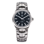  Shop Authentic Tag Heuer Link Quartz Black Dial Silver Steel Strap Watch for Women - WBC2110.BA0603 - Luxxuri