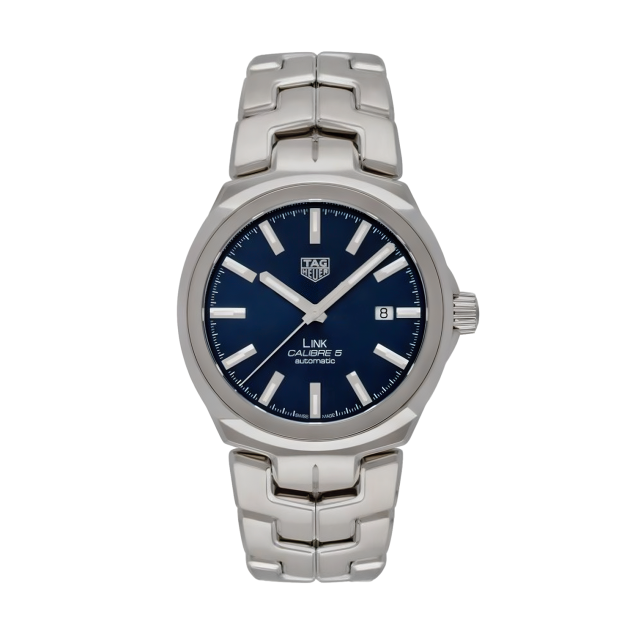  Shop Authentic Tag Heuer Link Automatic Blue Dial Silver Steel Strap Watch for Men - WBC2112.BA0603 - Luxxuri