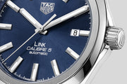  Shop Authentic Tag Heuer Link Automatic Blue Dial Silver Steel Strap Watch for Men - WBC2112.BA0603 - Luxxuri