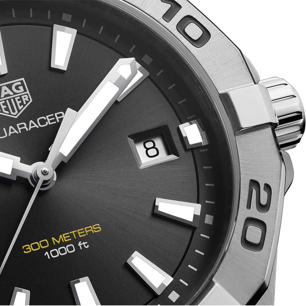  Shop Authentic Tag Heuer Aquaracer Black Dial Silver Steel Strap Watch for Men - WBD1110.BA0928 - Luxxuri