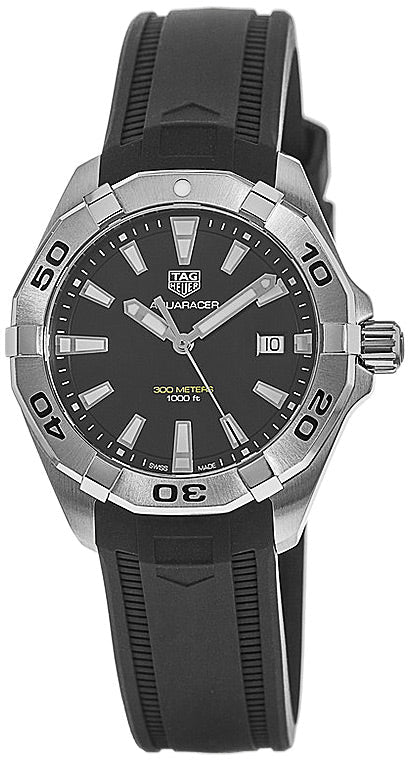  Shop Authentic Tag Heuer Aquaracer Quartz Black Dial Black Rubber Strap Watch for Men -  WBD1110.FT8021 - Luxxuri
