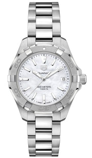  Shop Authentic Tag Heuer Aquaracer White Mother of Pearl Dial Silver Steel Strap Watch for Women - WBD1311.BA0740 - Luxxuri