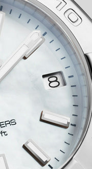  Shop Authentic Tag Heuer Aquaracer White Mother of Pearl Dial Silver Steel Strap Watch for Women - WBD1311.BA0740 - Luxxuri