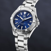  Shop Authentic Tag Heuer Aquaracer Quartz Blue Dial Silver Steel Strap Watch for Women - WBD1312.BA0740 - Luxxuri