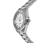  Shop Authentic Tag Heuer Aquaracer Diamonds White Mother of Pearl Dial Silver Steel Strap Watch for Women - WBD1314.BA0740 - Luxxuri