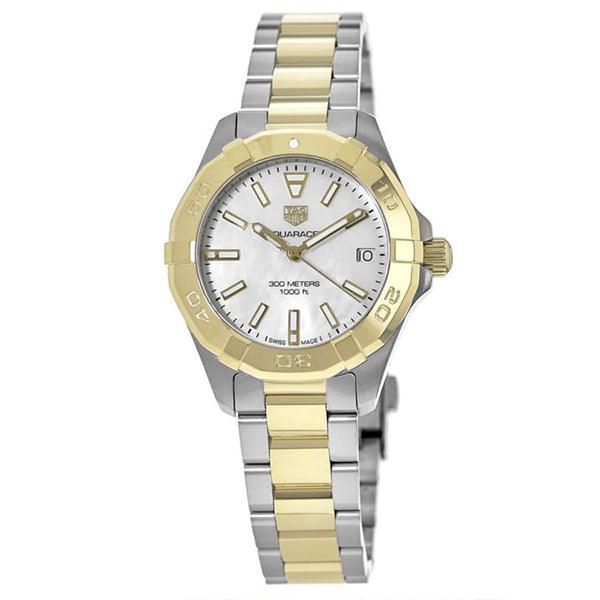  Shop Authentic Tag Heuer Aquaracer Mother of Pearl Dial Two Tone Steel Strap Watch for Women - WBD1320.BB0320 - Luxxuri