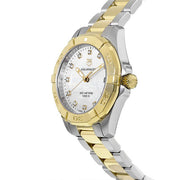  Shop Authentic Tag Heuer Aquaracer White Mother of Pearl Dial Two Tone Steel Strap Watch for Women - WBD1322.BB0320 - Luxxuri