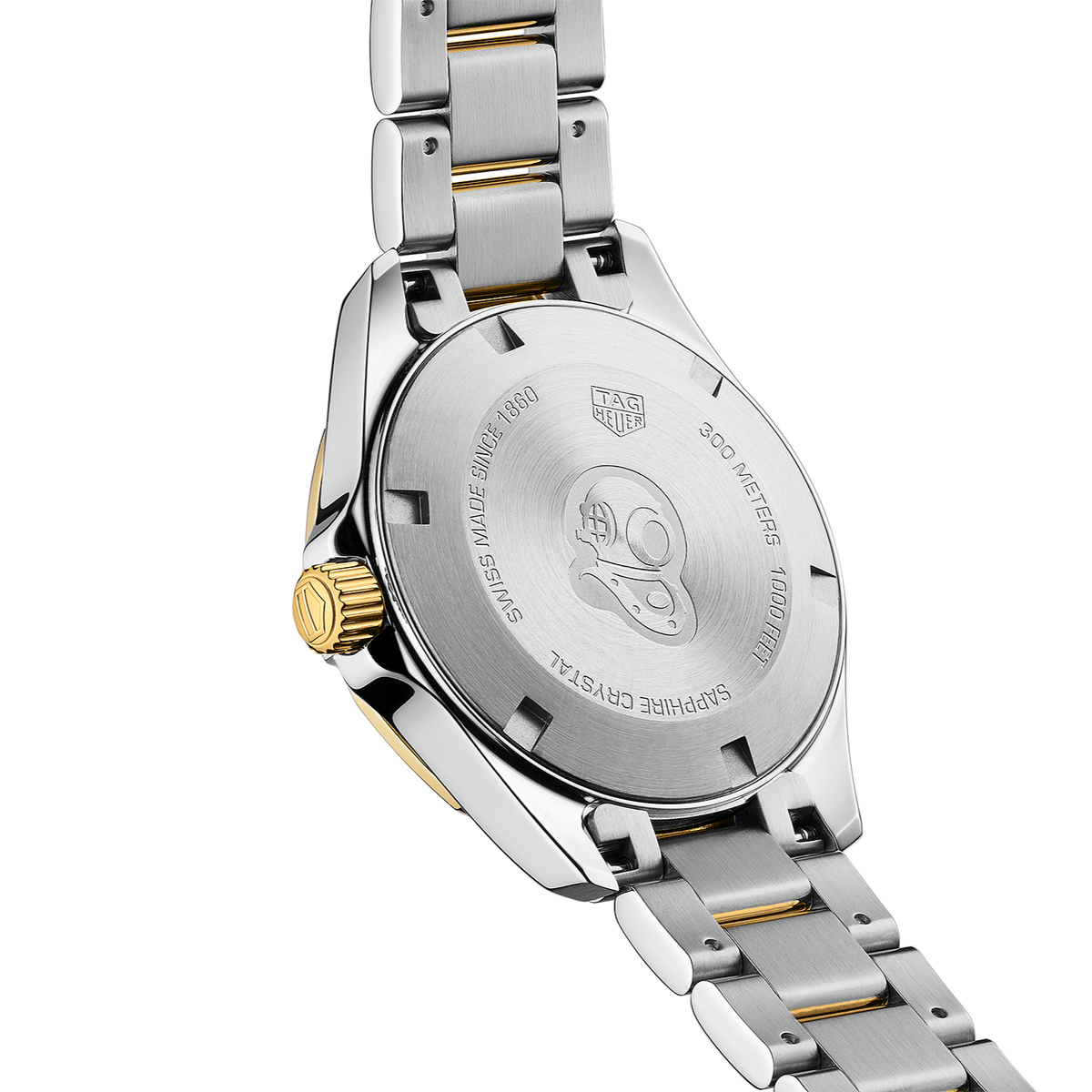  Shop Authentic Tag Heuer Aquaracer Diamonds Mother of Pearl Dial Two Tone Steel Strap Watch for Women - WBD1323.BB0320 - Luxxuri