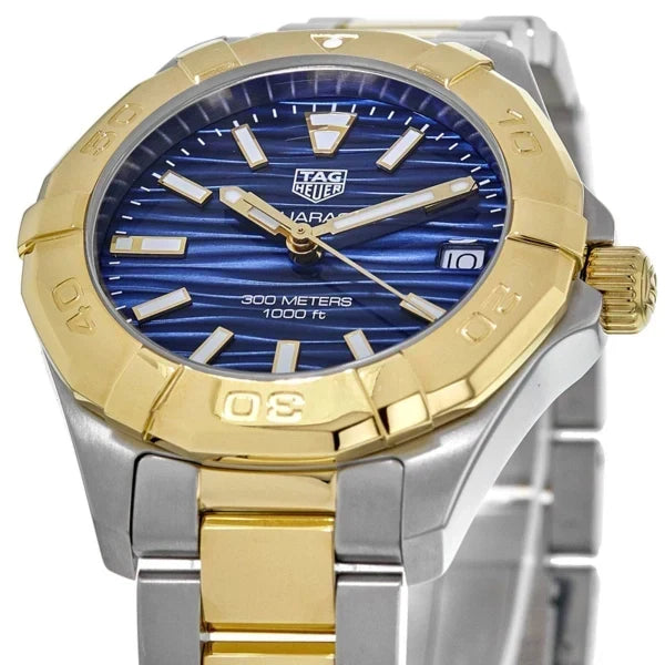  Shop Authentic Tag Heuer Aquaracer Blue Dial Two Tone Steel Strap Watch for Women - WBD1325.BB0320 - Luxxuri