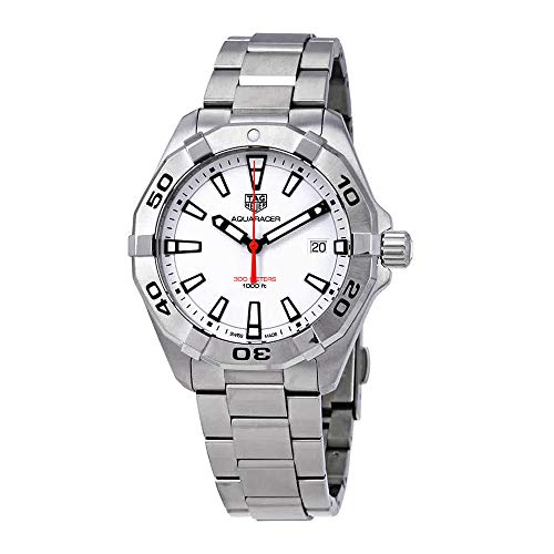  Shop Authentic Tag Heuer Aquaracer Automatic White Dial Silver Steel Strap Watch for Men - WBD2111.BA0928 - Luxxuri
