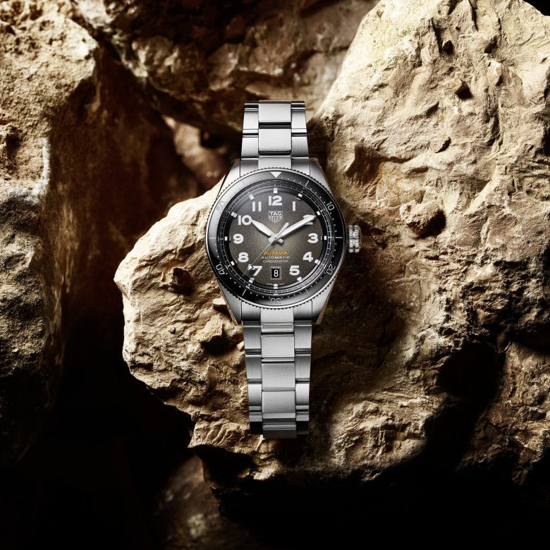  Shop Authentic Tag Heuer Autavia Automatic Grey Dial Silver Steel Strap Watch for Men - WBE5114.EB0173 - Luxxuri