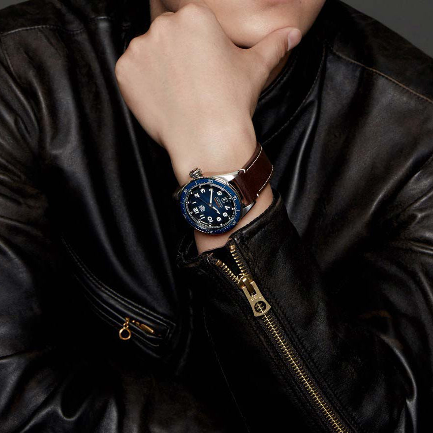  Shop Authentic Tag Heuer Autavia Calibre 5 Automatic Blue Dial Brown Leather Strap Watch for Men - WBE5116.FC8266 - Luxxuri