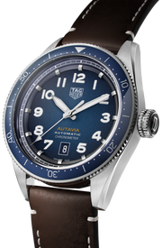  Shop Authentic Tag Heuer Autavia Calibre 5 Automatic Blue Dial Brown Leather Strap Watch for Men - WBE5116.FC8266 - Luxxuri