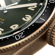 Shop Authentic Tag Heuer Autavia Calibre 5 Automatic Olive Green Dial Green Leather Strap Watch for Men - WBE5190.FC8268 - Luxxuri