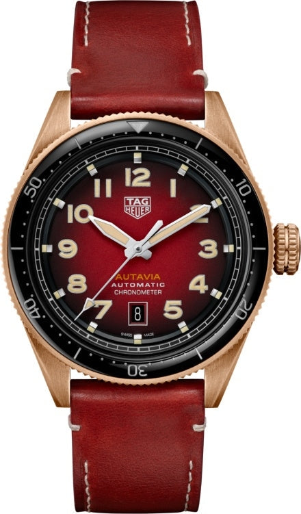  Shop Authentic Tag Heuer Autavia Maroon Dial Watch for Men - WBE5193.FC8300 - Luxxuri