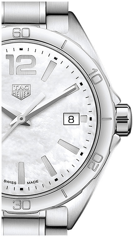  Shop Authentic Tag Heuer Formula 1 Mother of Pearl White Dial Silver Steel Strap Watch for Women - WBJ1318.BA0666 - Luxxuri