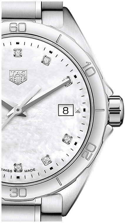  Shop Authentic Tag Heuer Formula 1 White Mother of Pearl Dial Silver Steel Strap Watch for Women - WBJ1319.BA0666 - Luxxuri