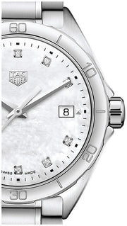  Shop Authentic Tag Heuer Formula 1 White Mother of Pearl Dial Silver Steel Strap Watch for Women - WBJ1319.BA0666 - Luxxuri