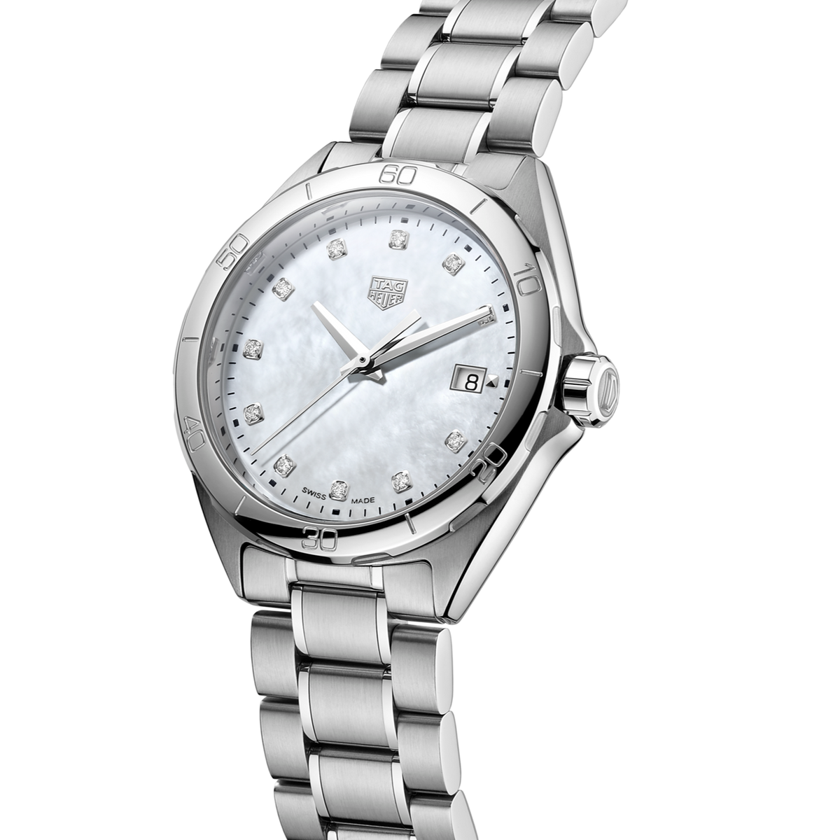  Shop Authentic Tag Heuer Formula 1 White Mother of Pearl Dial Silver Steel Strap Watch for Women - WBJ1319.BA0666 - Luxxuri