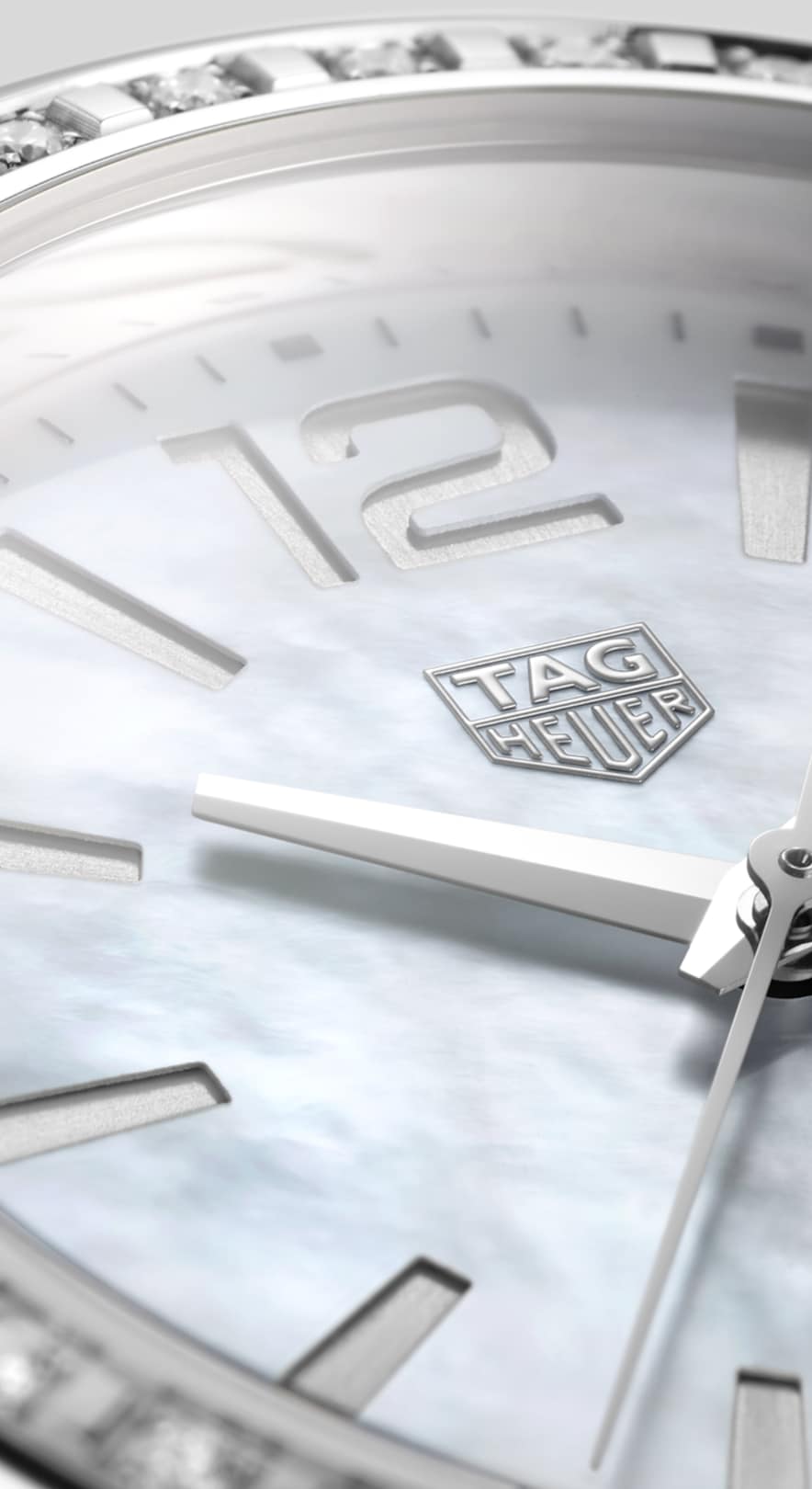  Shop Authentic Tag Heuer Formula 1 Quartz Diamonds Mother of Pearl Dial Silver Steel Strap Watch for Women - WBJ131A.BA0666 - Luxxuri
