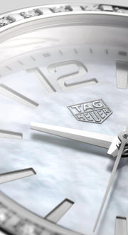  Shop Authentic Tag Heuer Formula 1 Quartz Diamonds Mother of Pearl Dial Silver Steel Strap Watch for Women - WBJ131A.BA0666 - Luxxuri