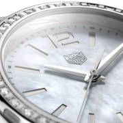  Shop Authentic Tag Heuer Formula 1 Quartz Diamonds Mother of Pearl Dial Silver Steel Strap Watch for Women - WBJ131A.BA0666 - Luxxuri