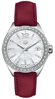  Shop Authentic Tag Heuer Formula 1 Quartz Mother of Pearl Dial Red Leather Strap Watch for Women - WBJ131A.FC8253 - Luxxuri
