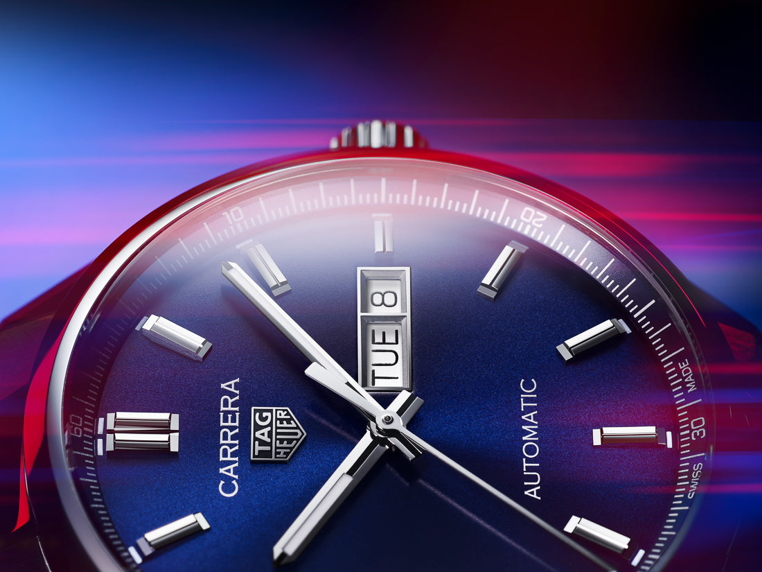  Shop Authentic Tag Heuer Carrera Day Date Blue Dial Silver Steel Strap Watch for Women - WBN2012.BA0640 - Luxxuri