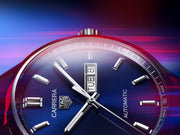  Shop Authentic Tag Heuer Carrera Day Date Blue Dial Silver Steel Strap Watch for Women - WBN2012.BA0640 - Luxxuri