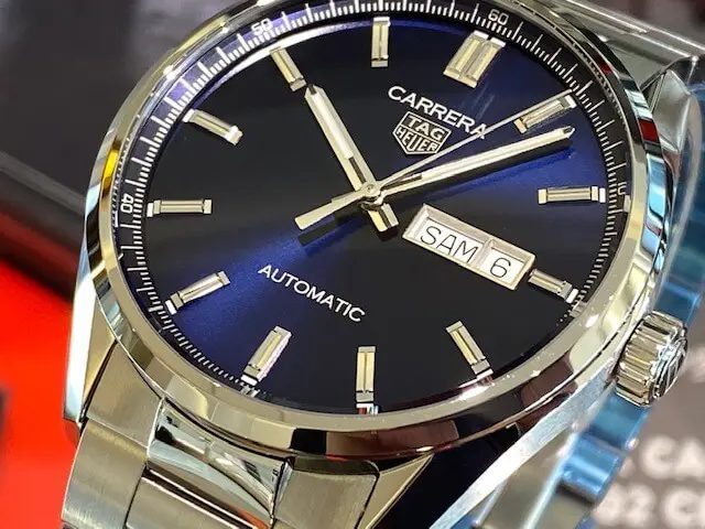  Shop Authentic Tag Heuer Carrera Day Date Blue Dial Silver Steel Strap Watch for Women - WBN2012.BA0640 - Luxxuri