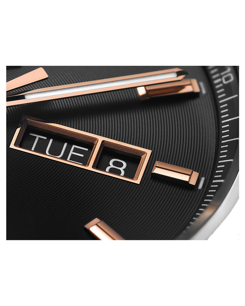  Shop Authentic Tag Heuer Carrera Day Date Black Dial Silver Steel Strap Watch for Men - WBN2013.BA0640 - Luxxuri