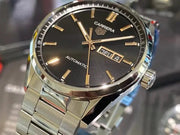  Shop Authentic Tag Heuer Carrera Day Date Black Dial Silver Steel Strap Watch for Men - WBN2013.BA0640 - Luxxuri